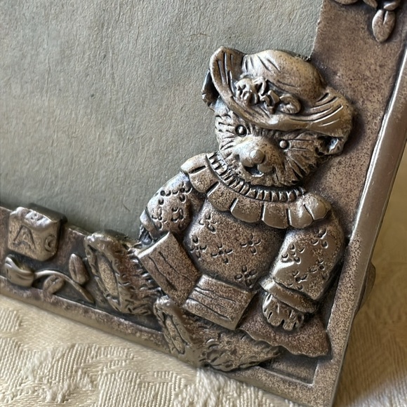 Baby child play Teddy bears 5”x3.5” pewter picture frame - Picture 7 of 7
